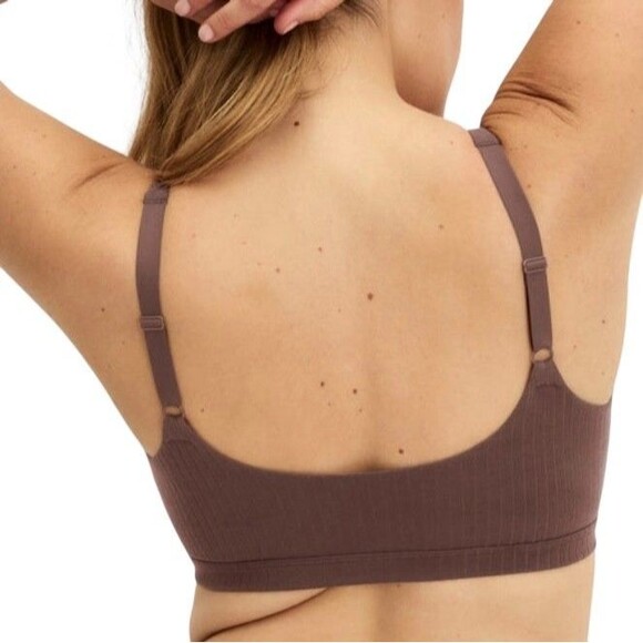 Knix Rib Scoop Bralette Bra Espresso Limited Edition Brown S - Picture 4 of 8